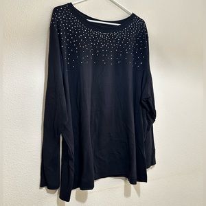 Lane Bryant sequin black top